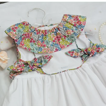 2TK Baby Tüdrukud, Suvi Vintage hispaania Õie Lill Vibu Printsess Kleit Püksid Valged Vabaaja Kleit Baby Tüdrukud, Puuvill