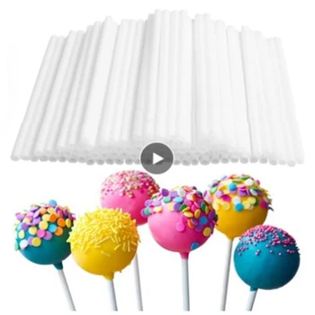 80PCS Lollipop Kook Baar Šokolaadi Baar Valge Plastikust Toidu Baar DIY Tegemise Vahendid Kook Küpsetamine, Käsitöö Hallituse Ohutu Terve Saia Vahendid