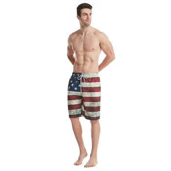 Vintage Meeste Ujuda lühikesed püksid Ameerika Lipu Rand, Ujumisriided, lühikesed Püksid Püksikud Mees Ujumistrikood Reisikohvrid Meri Lühikese Põhjad Ameerika Lipu lühikesed Püksid