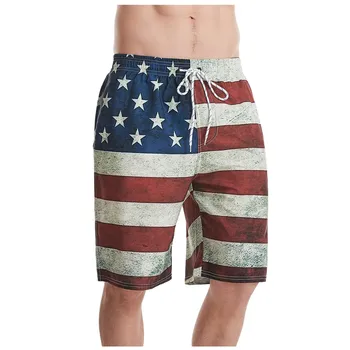 Vintage Meeste Ujuda lühikesed püksid Ameerika Lipu Rand, Ujumisriided, lühikesed Püksid Püksikud Mees Ujumistrikood Reisikohvrid Meri Lühikese Põhjad Ameerika Lipu lühikesed Püksid