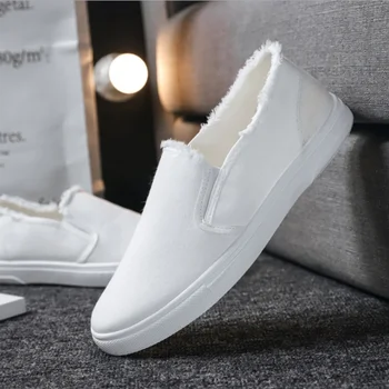 Meeste casual lõuend kingad riidega valge tossud valge hingav kingad kevadel uus 2021