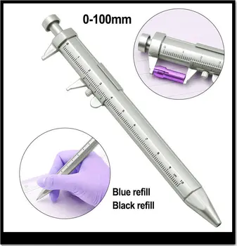 Hot Müük Multifunktsionaalne 0,5 mm Geel Tindiga Vernier Paksus Roller Ball Pen Kirjatarvete Pall-Punkt 6 värvi Tilk laevandus