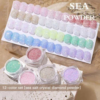 Aurora Mere Soola Kristall Teemant Pulber Küünte Art Super Flash-Crystal Suhkru Pulber, Fine Flash Küünte Kaunistused Küünte Sära