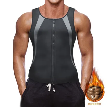 Meeste Tööpink Vest jaoks Weightloss fitness jõusaal shapewear Kuum Neopreenist Korsett Body Shape mees Lukuga Top