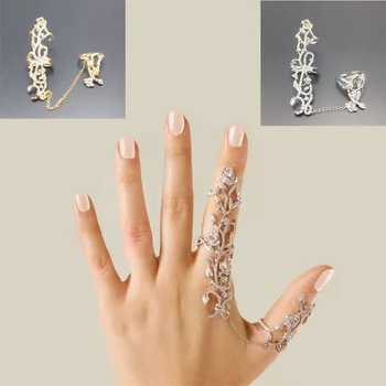 Rõngad Mitu Sõrme Stack Vait Bänd Crystal Komplekt Naiste Mood Ehteid NIN668