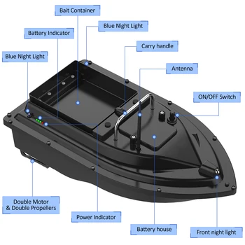 GPS kalasöödaks Paat koos Suure Sööt, Mahuti Automaatne Sööt Paat 400-500M Serveri Valik D16B Finder Kiirpaati Kalapüügi Vahendiks