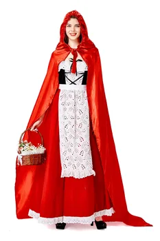 Halloween Muinasjutte Little Red Riding Hood Hunt Vanaema Cosplay Kleit Kapuutsiga Keep Daam