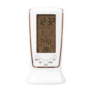Mini Digitaalne Kell Backlight Kalender, Termomeeter Ekraan LCD Äratuskell