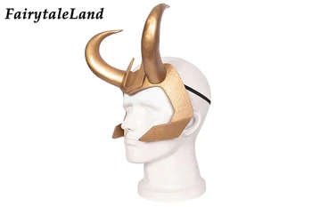Halloween Loki Cosplay Tarvikud Superkangelane Kiiver Lady Loki Sarved Mask Väljamõeldud Pea Kandma