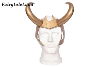 Halloween Loki Cosplay Tarvikud Superkangelane Kiiver Lady Loki Sarved Mask Väljamõeldud Pea Kandma