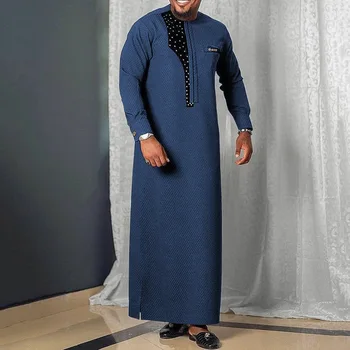 Meeste Moslemid Islami Aafrika Meeste Särk seal kaftan Araabia Vintage Pikad Varrukad Rüü Lahti Dubai Saudi seal kaftan Riided
