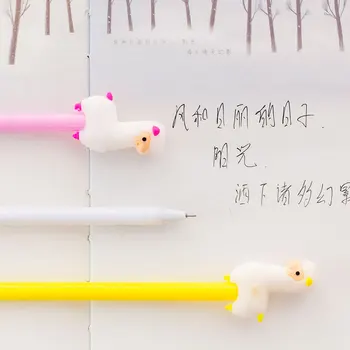 8 Tk geel pliiatsid Loominguline Armas Koletis Alpaca Cartoon Neutraalne Pliiats 0,5 mm Musta Tindiga Student office Kirja kirjutamine pliiatsi