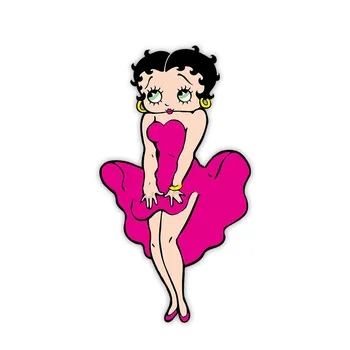 Klassikaline Isiksuse Auto Tarvikud Betty Boop Seksikas Tüdruk Cartoon Kleebis Külmik Pagasiruumi Vinüül Veekindel Decal 13cmX13cm