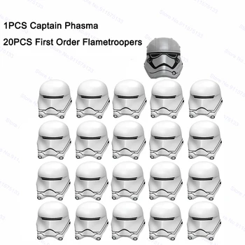 21pcs Kapten Phasma koos Kloon Esimeses Järjekorras Sõdur Snowtroopers Jet Stormtroopers Hoone Plokid, Tellised Star Arvandmed Sõjad Mänguasjad