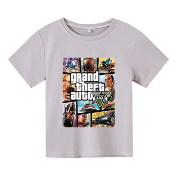Grand Theft Auto Mängu GTA 5 Poiste Suvel T-Särgid Lahe GTA5 Tüdrukud TShirt Värviline Print T-särk Särk Puuvillane T-Särk Naljakas Riietus