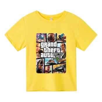 Grand Theft Auto Mängu GTA 5 Poiste Suvel T-Särgid Lahe GTA5 Tüdrukud TShirt Värviline Print T-särk Särk Puuvillane T-Särk Naljakas Riietus