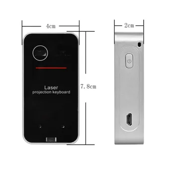 Bluetooth-ühilduva Laser klaviatuur, Juhtmeta Virtuaalne Projektsioon Kaasaskantav klaviatuuri Iphone, Android Smart Phone, Ipad Tablet PC