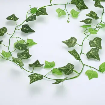 Uus Roheline Kunstlik Leht Viinapuu Luuderohi Taim Plastikust Siidist Riie Boston Ivy Green Leaf Viinapuude Kodu Hotal Teenetemärgi Rohelus Taim