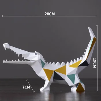 Origami Stiilis Geomeetriline Kass Küüliku Krokodill Skulptuur Kaunistused Abstraktse Loomade Figuriin Kaunistused Kaasaegse Kodu Kaunistused