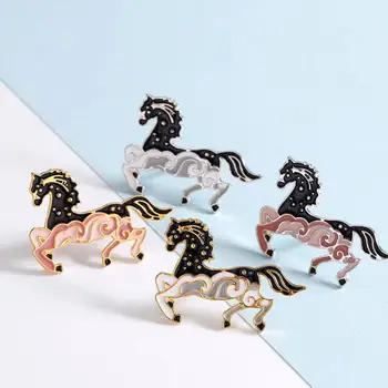 Cxwind Uus Loom Hobune Emailiga Sõle Krae Nõela Meeste ja Eomen Särk Krae Clip Pin-Rõivaste Kaunistamiseks Bijoux
