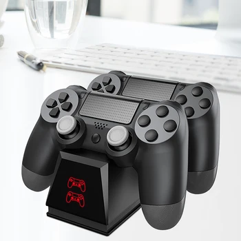 Gamepad laadimisdoki Portable Black Dual USB Mängu Kontroller Laadija PS4 Mäng Käepide Dual Laadimise Alus PS4 Slim Pro