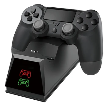 Gamepad laadimisdoki Portable Black Dual USB Mängu Kontroller Laadija PS4 Mäng Käepide Dual Laadimise Alus PS4 Slim Pro