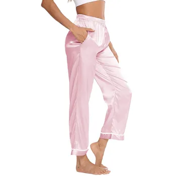 Silk Satin Pidžaama Püksid Naiste Pidžaamad Sleepwear Püksid Naiste Pidžaama Sobiks Naine Siserõivad Homewear Nightie Püksid