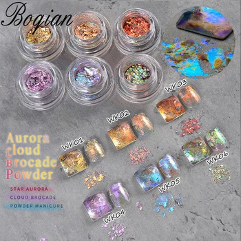 BQAN Aurora Crystal Aurora Pilv Brocade Helbed Chrome ' i Pulber Kevadel Küüned Näo Lauvärv Maniküür Paillettes DIY Käsitöö