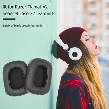 1 Paar Vaht Nahast Gaming Kõrvaklapid Kõrva tampoonid Razer Tiamat 7.1 V2 Headset Asendamine Kõrva Padjad