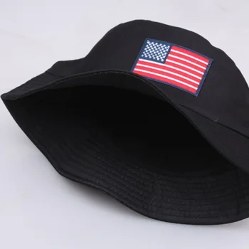 USA riigilipp Ameerika Kopp Mütsid Naistele Meeste Bob Kalapüügi kahepoolne Panama Mütsid Päike Suvel Must Puuvillane Kalamehe Müts