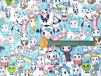 Cartoon Jaapani Anime Armas Lehma Puuvillane Riie Segast Paksu Kangast Padjakate Quilting Õmblemine Käsitöö Materjal