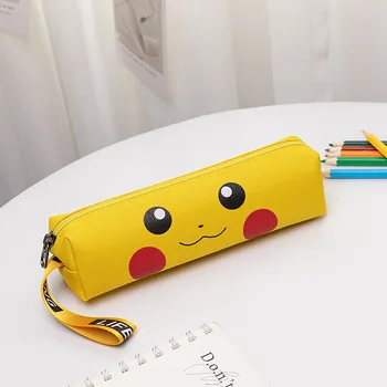 Anime Pokemon Pikachu penaali Veekindel PU Nahk Pliiats Kotti Cartoon Õpilane Uuringu Pen Kott Kid Kirjatarvete Auhinna