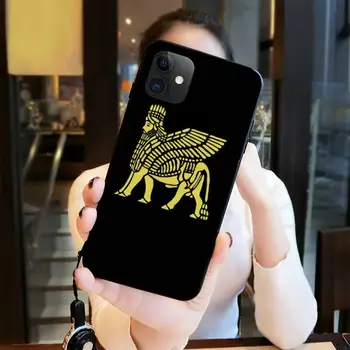 Lamassu Assüüria Tiivuline Lõvi Äsja Saabunud Must mobiiltelefoni puhul iPhone 11 pro XS MAX 8 7 6 6S Pluss X 5S SE 2020 XR juhul