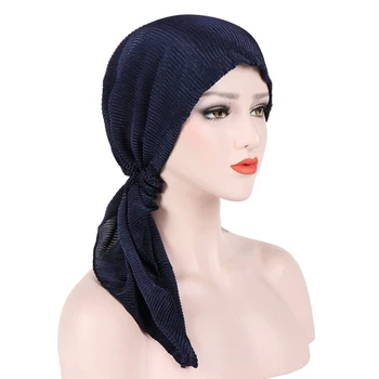 Uus Peakatet Sall Tichel Vähk Daamid Turbante Naiste Ruffle Headscarf Keemia Müts Turban Peas, pea-ja Kaelarätikud Pre-Seotud