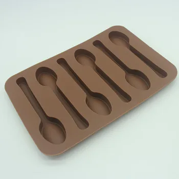 1tk Lusikas Kujuga Silikoonist Šokolaadi Hallitus, Küpsetamine, Tööriistad DIY 3D-Fondant Kook Biskviit Jelly Candy Mould köök Küpsetamine Tarvikud