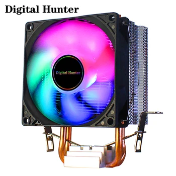 Digitaalne Hunter 2 Heatpipes CPU Jahuti Radiaator Tuule Jahutus 3PIN 4PIN PWM Intel 1150 1155 1156 1366 2011 X79 X99 AM2/AM3/AM4