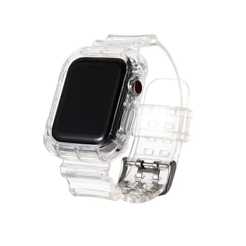Uusim Spordi Rihm + puhul Apple ' i Watch Seeria 6 SE 5 4 44mm 42mmTransparent jaoks iwatch Rihm 3 2 1 38mm 40mm Plastikust Rihm