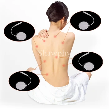 50tk/palju Kümneid EMS Akupunktuur keha massager Digitaalse Ravi Masin Ümmargune 30mm asendamine Elektrood Padjad/plaastrid Mitte-kootud