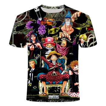 Luffy One Piece T-särk Meeste 3D-Printimine Suvel Uus Mood Hip-Hop T-särk Casual Wear T-särk punk riided liiga Top