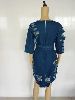 Kuum Mood Elegantne Stiil 2021 Suvel Sidemega Kleit Naiste Lühike Denim Kleit Seksikas Vabaaja Bodycon Pluss Suurus Gooti Kleit