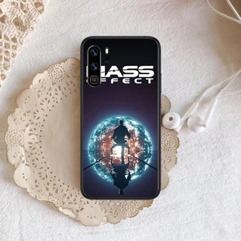 N7 Mass Effect Mäng Telefoni Puhul Huawei P Mate 10 20 30 40 Pro Lite Smart 2019 2021 must Tagasi 3D Funda Luksus Veekindel Tpu