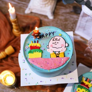Küünal pruun Karu pool õhupalli Happy Birthday Cake Torukübar Laste Päev Baby Shower Kingitus Cupcake Magustoit Tarvikud