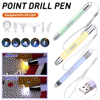 5D Vaik Diamond Maali Pen Vaik Punkti Puurida Pliiatsid ristpistes Tikand DIY Käsitöö Nail Art USB Laetav Õmble Tarvikud
