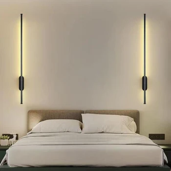 Põhjamaade Led Seina Lamp Pika Seina Tuli Koju Magamistuba, elutuba Pinnale Paigaldatud Diivan taust Seina Sconce Lighting Fixture