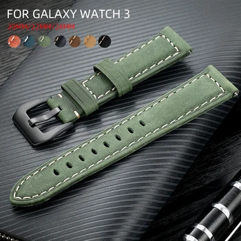 20mm 22mm Ehtne Nahk Watch Band Samsung Galaxy Vaata 3 41 45mm Amazfit Huawei Active2 kõrva S3 Rihm Asendus Rihmad