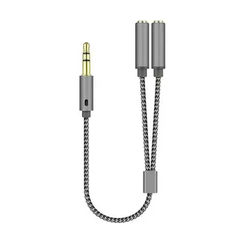 Uus 3,5 mm 1 Mees 2 Naine Porti Kõrvaklappide Mikrofoni, Audio Cable Splitter Adapter