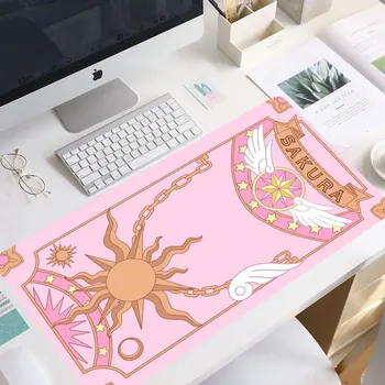 Anime kawaii Suur Mouse Pad Suur Kummist Gaming Mat Kiirus Kawaii XL MousePad Klaviatuuri Lukustamine Äär roosa manga mouse pad kingitus