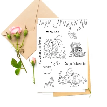 Dragon / Aare Selge, Läbipaistev Templid DIY Scrapbooking/Kaardi Tegemise Templid Lõbus Dekoratsioon Tarvikud