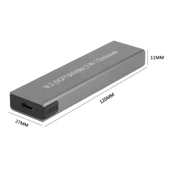 M2 SSD Juhul,NVMe M. 2 USB Type C 3.1 SSD Ruum Adapter Dual Signaali NVMe PCIE NGFF SATA M/B Võti SSD Ketta Box SSD Puhul