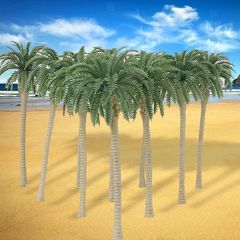 20Pcs 1:150 Skaala Coconut Palm Mudel Puude Paigutus Forest Beach Diorama Maastik Teenetemärgi Leibkonna 2021 Uus